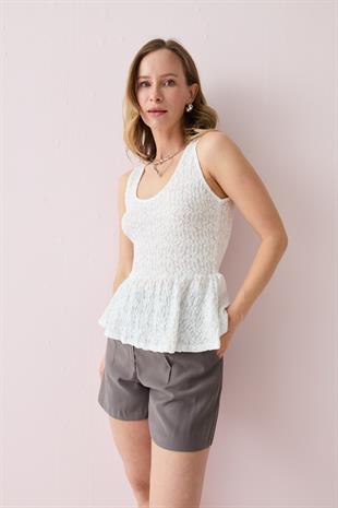 20984 PEPLUM DANTEL TOP