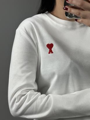 2103 UZUN KOL KALP NAKISLI TSHIRT
