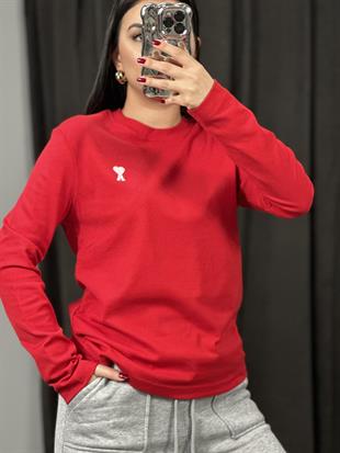 2103 UZUN KOL KALP NAKISLI TSHIRT