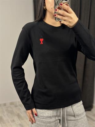 2103 UZUN KOL KALP NAKISLI TSHIRT