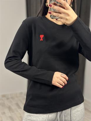 2103 UZUN KOL KALP NAKISLI TSHIRT