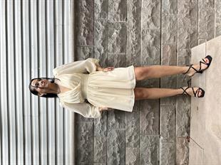 232621 V YAKA MINI KILOS ELBISE