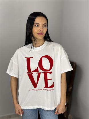 241035 LOVE YAZILI TSHIRT
