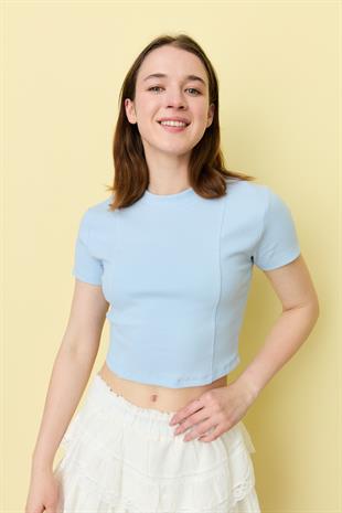 241051 KISA KOL DUZ TSHIRT