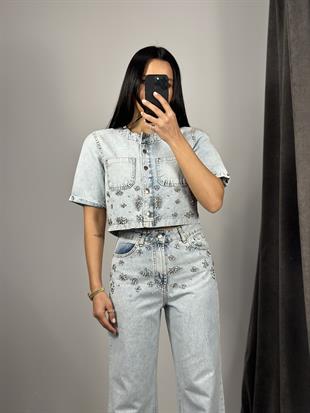 2416021 TASLLI KISA KOT GOMLEK