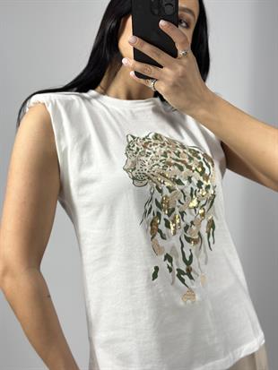 2416154 SIMLI KAPLAN BASKILI TSHIRT