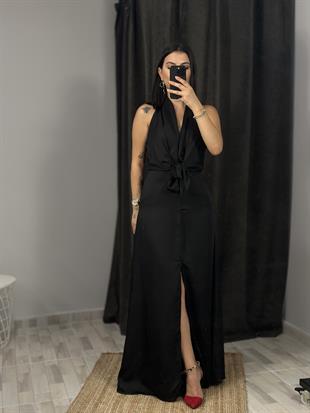 241734 ONU BAGLAMA DETAYLI ELBISE