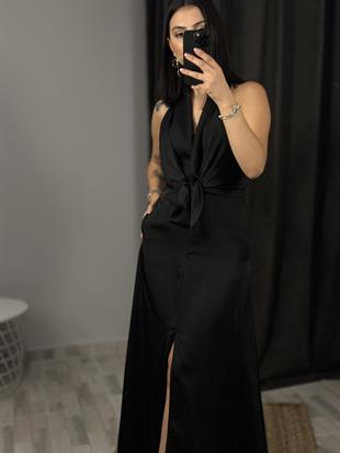 241734 ONU BAGLAMA DETAYLI ELBISE