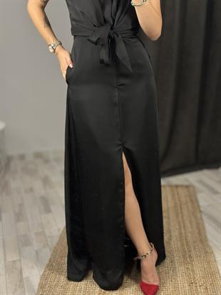 241734 ONU BAGLAMA DETAYLI ELBISE