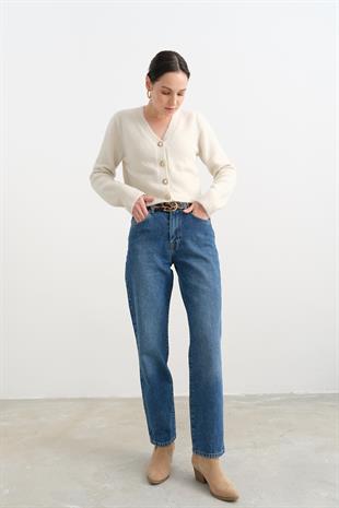 24683 LEOPAR KEMERLI KOT PANTOLON