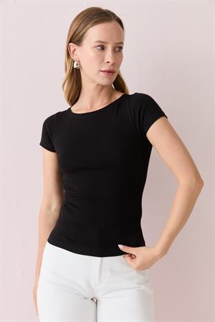 251026 KISA KOLLU DUZ TSHIRT