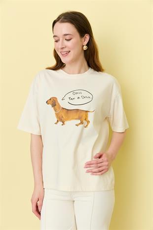251118 KOPEK BASKILI TSHIRT