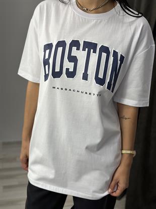 2519 BOSTON YAZILI TSHIRT