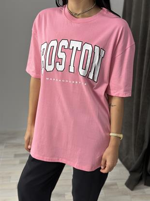 2519 BOSTON YAZILI TSHIRT
