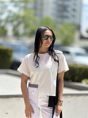2893 YANI SATEN DETAY TSHIRT