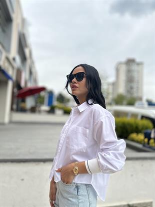 2910 SIRTI YAZI DETAYLI GOMLEK