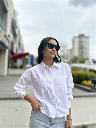 2910 SIRTI YAZI DETAYLI GOMLEK