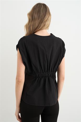 29736 ARKASI LASTIKLI TSHIRT