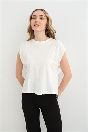 29736 ARKASI LASTIKLI TSHIRT