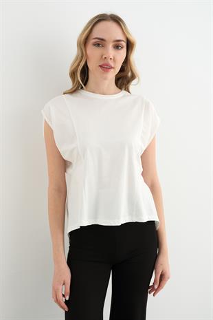 29736 ARKASI LASTIKLI TSHIRT