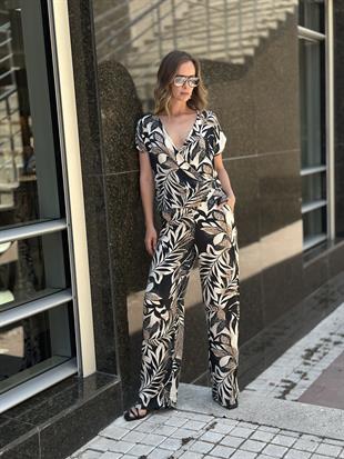 29883 BELI LASTIKLI DESENLI PANTOLON