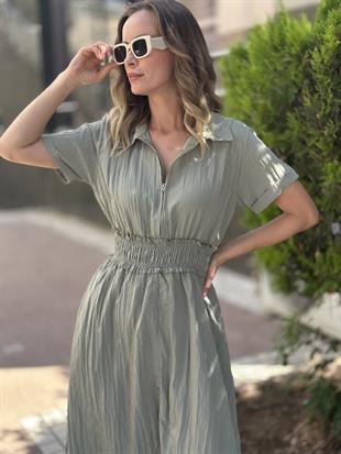 30050 FERMUAR DETAYLI ELBISE
