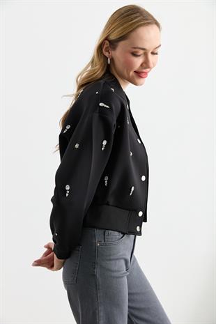 3018 TAS ISLEMELI NEOPREN BOMBER