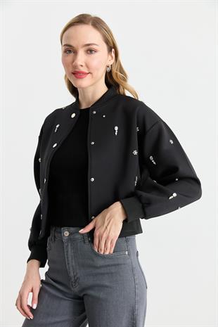 3018 TAS ISLEMELI NEOPREN BOMBER