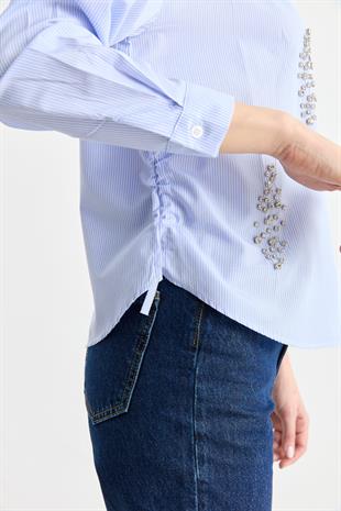 3022 CIZGILI TASLI GOMLEK