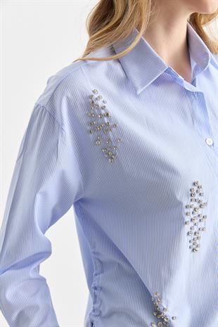 3022 CIZGILI TASLI GOMLEK