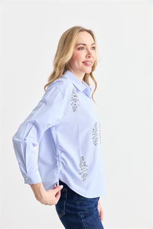 3022 CIZGILI TASLI GOMLEK