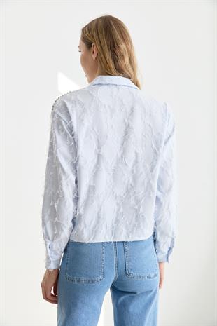 3025 FRINGED BAGET TAS ISLEMELI GOMLEK
