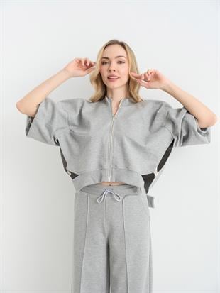 3035 CONTRAST GROGRENLI SWEATSHIRT TAKIM