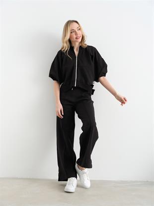 3035 CONTRAST GROGRENLI SWEATSHIRT TAKIM