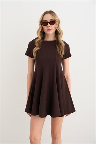 3045 PILELI MIDI ELBISE