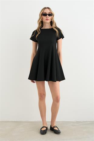 3045 PILELI MIDI ELBISE