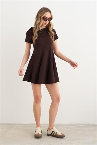 3045 PILELI MIDI ELBISE