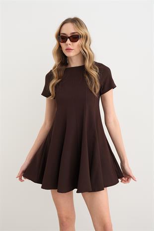 3045 PILELI MIDI ELBISE