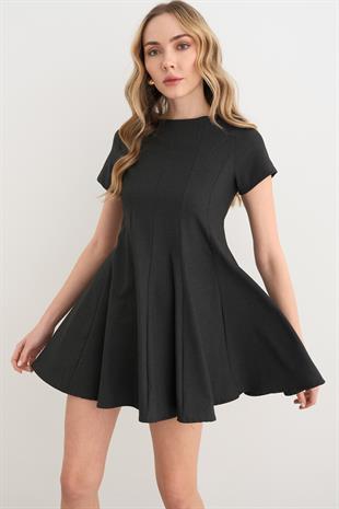 3045 PILELI MIDI ELBISE