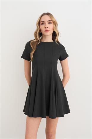 3045 PILELI MIDI ELBISE