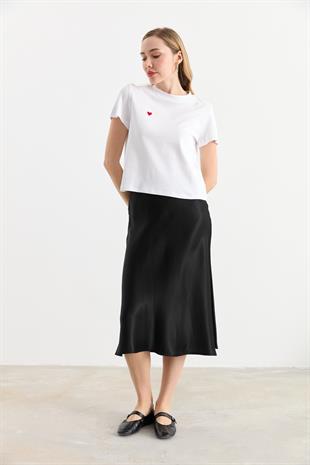 30584 BISIKLET YAKA PAMUKLU TSHIRT
