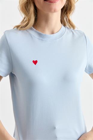 30584 BISIKLET YAKA PAMUKLU TSHIRT