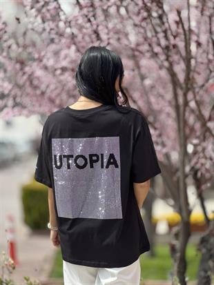 30735 TAS BASKI DETAYLI TSHIRT