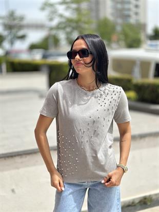 30879 ONU PARLAK TASLI TSHIRT