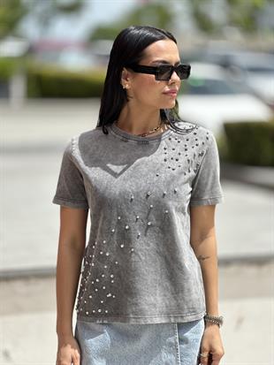 30879 ONU PARLAK TASLI TSHIRT