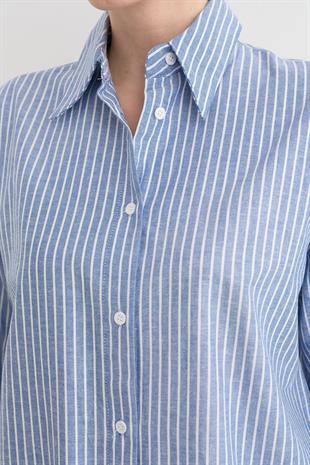 3106 CIZGILI PAMUK GOMLEK