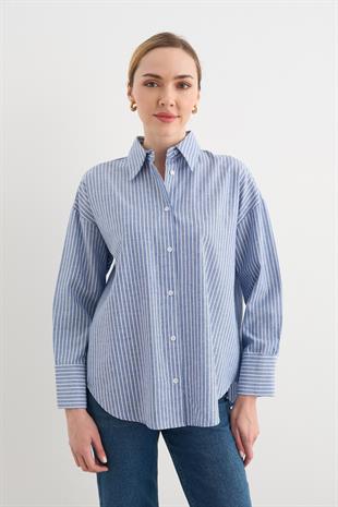 3106 CIZGILI PAMUK GOMLEK