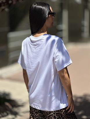 31064 BASKLI BISIKLET YAKA TSHIRT