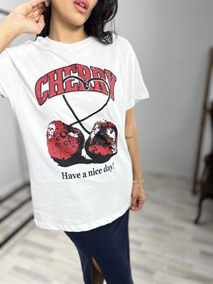 31065 BASKI DETAYLI TSHIRT