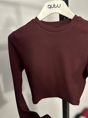 31236 UZUN KOLLU CROP TOP